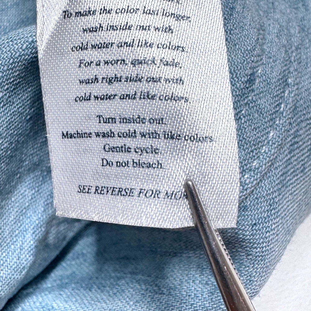 FAHERTY Autumn Tried & True Patchwork Button Up Shirt Womens XXL Lyocell Linen - Picture 8 of 9